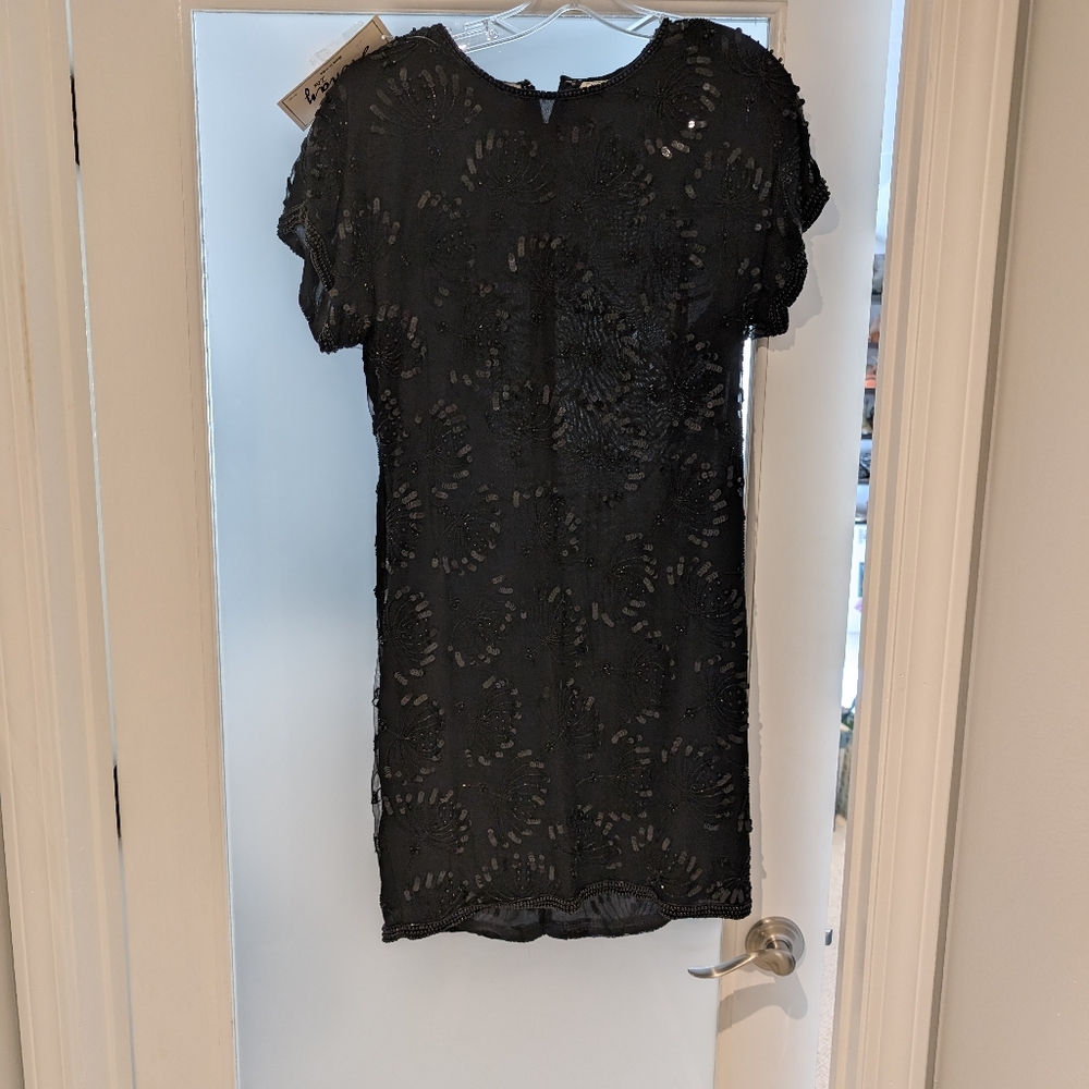 NWT Vintage 80s Stenay Silk Beaded Cocktail Dress